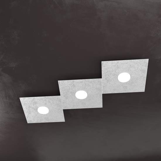 Applique Moderna Eccentric Metallo Foglia Argento 3 Luci Gx53 1156_3L-FA