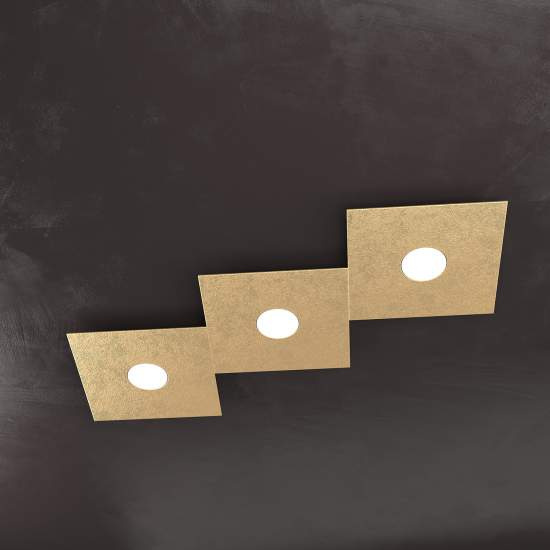 Applique Moderna Eccentric Metallo Foglia Oro 3 Luci Gx53 1156_3L-FO