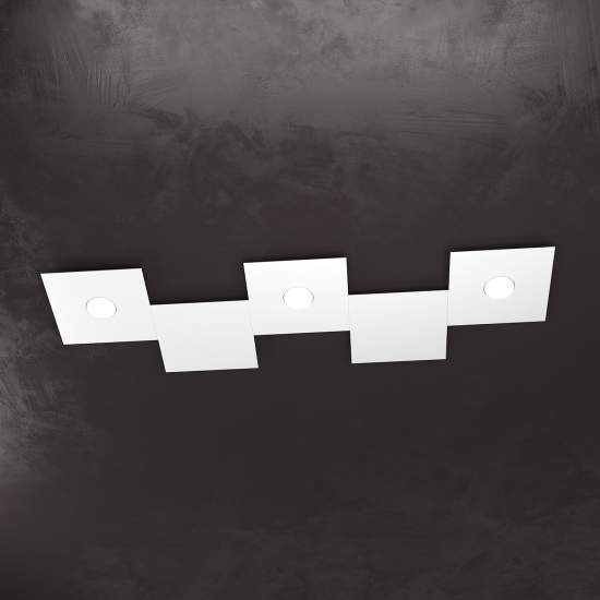 Applique Moderna 5 Moduli Eccentric Metallo Bianco 3 Luci Gx53 1156_3L2D-BI
