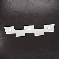 Applique Moderna 5 Moduli Eccentric Metallo Grigio 3 Luci Gx53