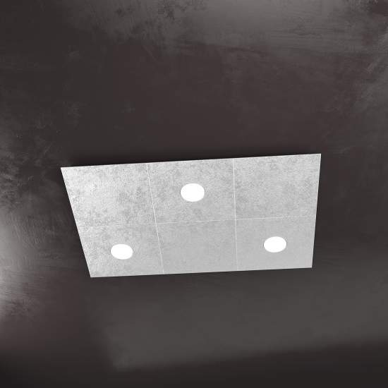 Applique Moderna 6 Moduli Eccentric Metallo Foglia Argento 3 Luci Gx53 1156_3L3D-FA