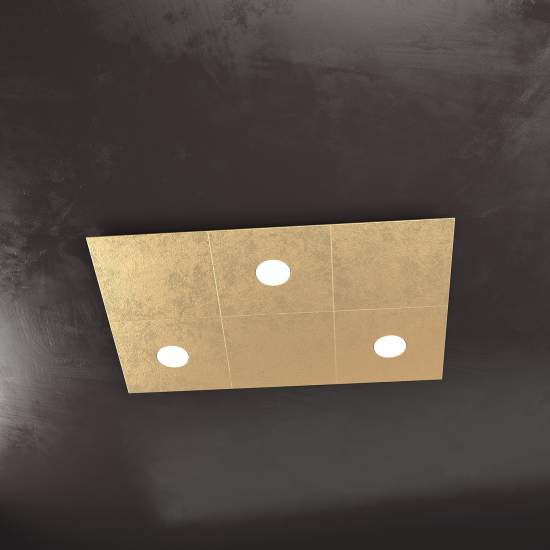 Applique Moderna 6 Moduli Eccentric Metallo Foglia Oro 3 Luci Gx53 1156_3L3D-FO