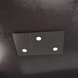 Applique Moderna 6 Moduli Eccentric Metallo Marrone 3 Luci Gx53