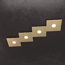 Applique Moderna Eccentric Metallo Foglia Oro 4 Luci Gx53