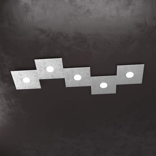 Applique Moderna Eccentric Metallo Foglia Argento 5 Luci Gx53 1156_5L-FA