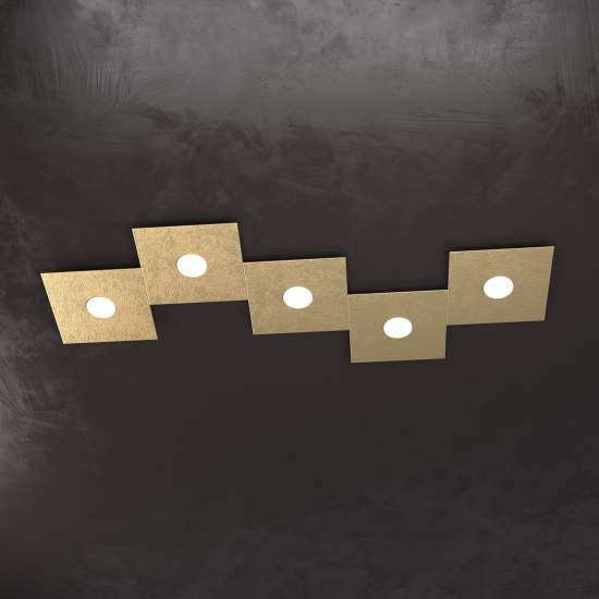 Applique Moderna Eccentric Metallo Foglia Oro 5 Luci Gx53 1156_5L-FO