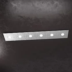 Applique Moderna Eccentric Metallo Foglia Argento 6 Luci Gx53