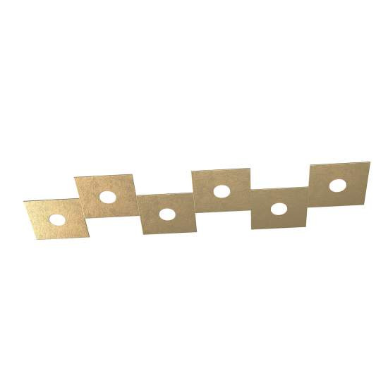 Applique Moderna Eccentric Metallo Foglia Oro 6 Luci Gx53 1156_6L-FO
