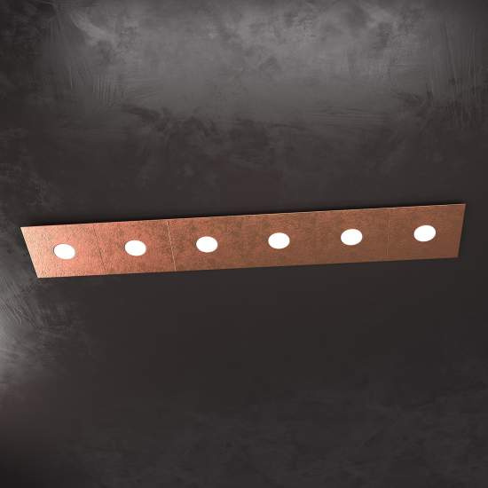 Applique Moderna Eccentric Metallo Foglia Rame 6 Luci Gx53 1156_6L-FR