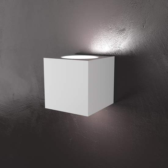 Applique Moderna Eccentric Metallo Bianco 2 Luci Gx53 Biemissione 1156_AG-BI