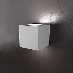 Applique Moderna Eccentric Metallo Grigio 2 Luci Gx53 Biemissione