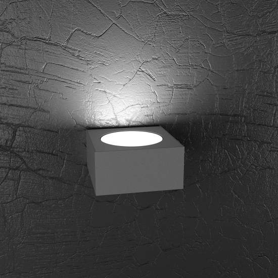 Applique Moderna Eccentric Metallo Antracite 1 Luce Gx53 Monoemissione 1156_AP-GA