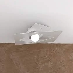 Plafoniera Industrial-Minimal Wacky Metallo Bianco 1 Luce E27