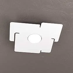 Plafoniera Moderna Echo Metallo Bianco 1 Luce Gx53