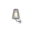 Applique Contemporanea Double Skin Gamma Metallo Cromo Vetro Fumè 1 Luce E27 1176CR_A-GAMMA-FU
