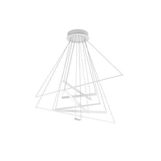 Sospensione Moderna Dna Alluminio Bianco Led 80W 1182_S100-BI