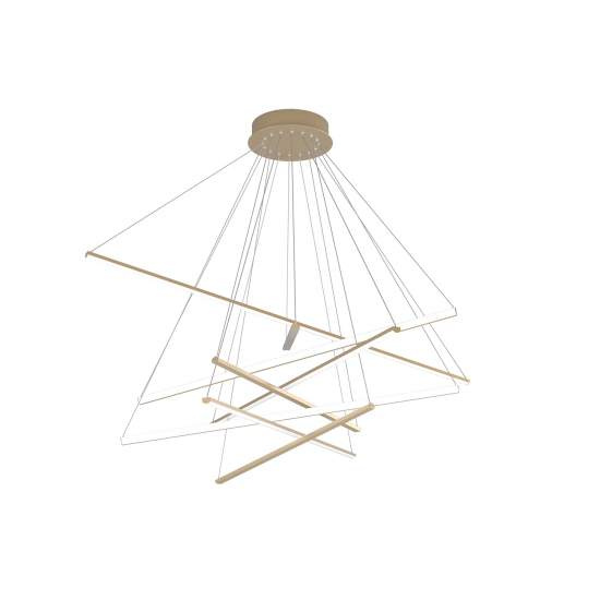 Sospensione Moderna Dna Alluminio Oro Led 50W 1182_S80-GO