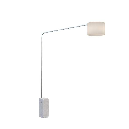 Piantana Contemporanea Corner Marmo Bianco Tessuto Bianco 1 Luce E27 1189_B1-CIB