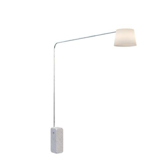 Piantana Contemporanea Corner Marmo Bianco Diffusore Tessuto Bianco 1 Luce E27 1189_B1-COB