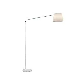 Piantana Contemporanea Corner Marmo Basso Bianco Diffusore Bianco 1 Luce E27