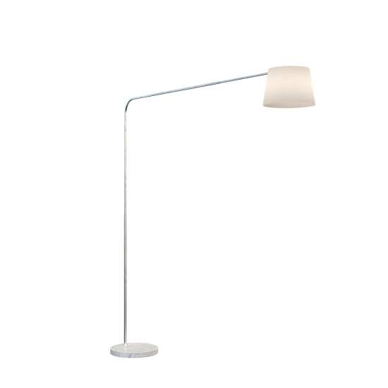 Piantana Contemporanea Corner Marmo Basso Bianco Diffusore Bianco 1 Luce E27 1189_B3-COB