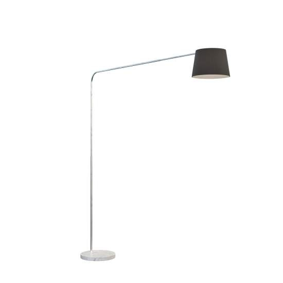 Piantana Contemporanea Corner Marmo Basso Bianco Diffusore Nero 1 Luce E27 1189_B3-CON