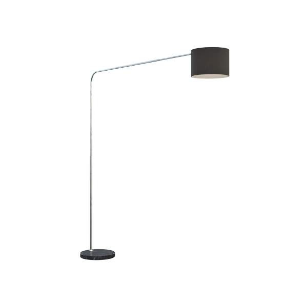 Piantana Contemporanea Corner Marmo Basso Nero Tessuto Nero 1 Luce E27 1189_B4-CIN