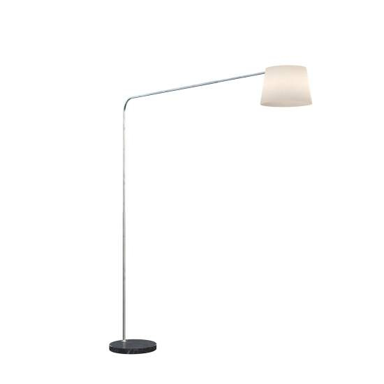 Piantana Contemporanea Corner Marmo Basso Nero Diffusore Bianco 1 Luce E27 1189_B4-COB