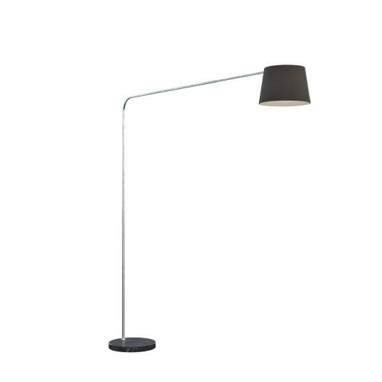 Piantana Contemporanea Corner Marmo Basso Nero Diffusore Nero 1 Luce E27 1189_B4-CON