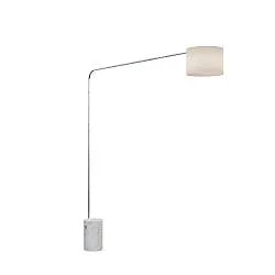 Piantana Contemporanea Corner Marmo Alto Bianco Tessuto Bianco 1 Luce E27
