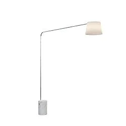 Piantana Contemporanea Corner Marmo Alto Bianco Diffusore Bianco 1 Luce E27