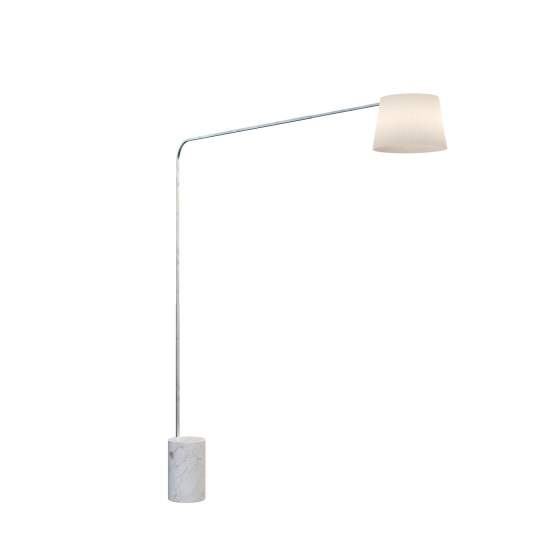 Piantana Contemporanea Corner Marmo Alto Bianco Diffusore Bianco 1 Luce E27 1189_B5-COB
