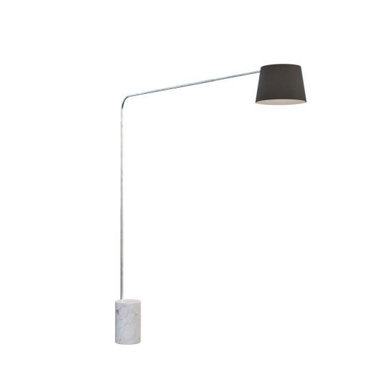 Piantana Contemporanea Corner Marmo Alto Bianco Diffusore Nero 1 Luce E27 1189_B5-CON