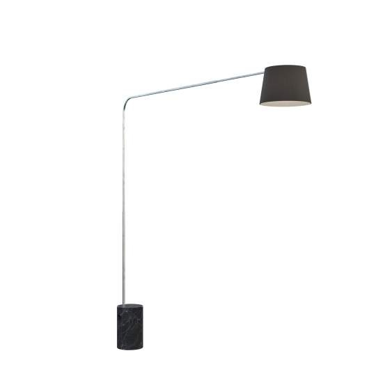 Piantana Contemporanea Corner Marmo Alto Nero Diffusore Nero 1 Luce E27 1189_B6-CON