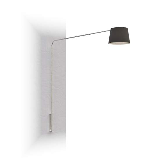 Piantana Contemporanea Corner Metallo Cromo Diffusore Nero 1 Luce E27 1189_B7-CON