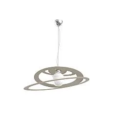 Sospensione Industrial-Minimal Bungee Metallo Sabbia 1 Luce E27 D50Cm