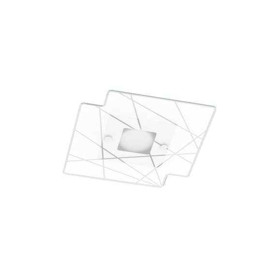 Plafoniera Contemporanea Focus Metallo Bianco Vetro 1 Luce Gx53 1199_1