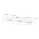 Plafoniera Contemporanea Focus Metallo Bianco Vetro 3 Luci Gx53