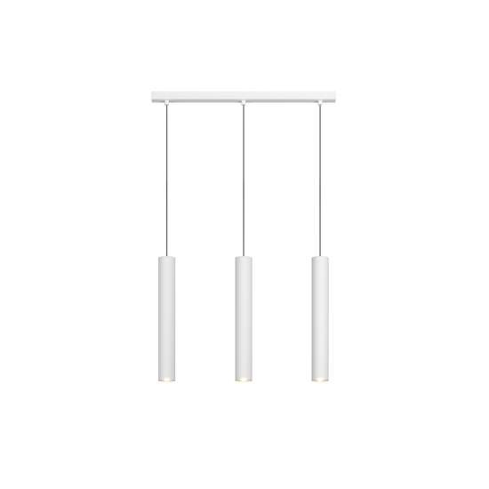 Lampadario Moderno Aygo Rettangolare Metallo Bianco 3 Luci Gu10 1202BI_S3R-BI