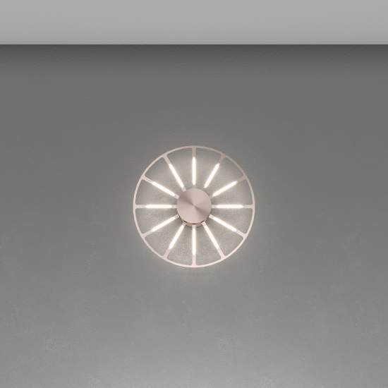 Plafoniera-Applique Around You Metallo Rosato Satinato Led A Vista 25W 3000K 1205_PLP-RB