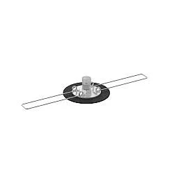 Rosone Da Incasso Metallo Nero D4,5Cm Per Foro Da 33Mm