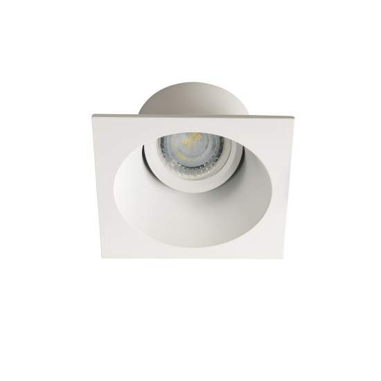 Faretto Incasso Moon Orientabile Quadrato Alluminio Bianco Opaco 1 Luce Gu10 MOON-Q-BI