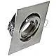 Faretto Incasso Oil Orientabile Quadrato Alluminio Nero Satinato 1 Luce Gu10