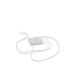 Rosone Quadrato Metallo Bianco 1 Foro 14X14Cm