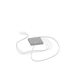 Rosone Quadrato Metallo Grigio 1 Foro 14X14Cm