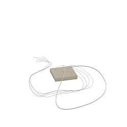 Rosone Quadrato Metallo Sabbia 1 Foro 14X14Cm