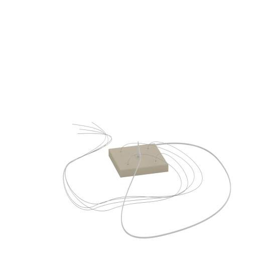 Rosone Quadrato Metallo Sabbia 1 Foro 14X14Cm R12X12-SA