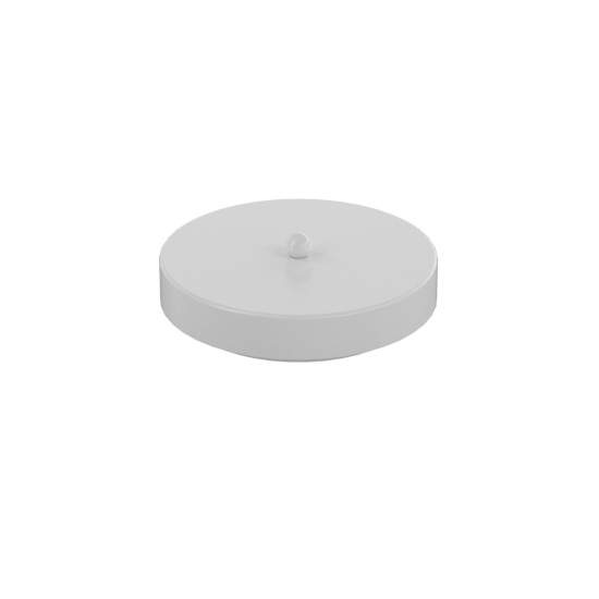 Rosone Tondo Multiforo Metallo Bianco 7 Uscite D10Cm R14MULTI-BI