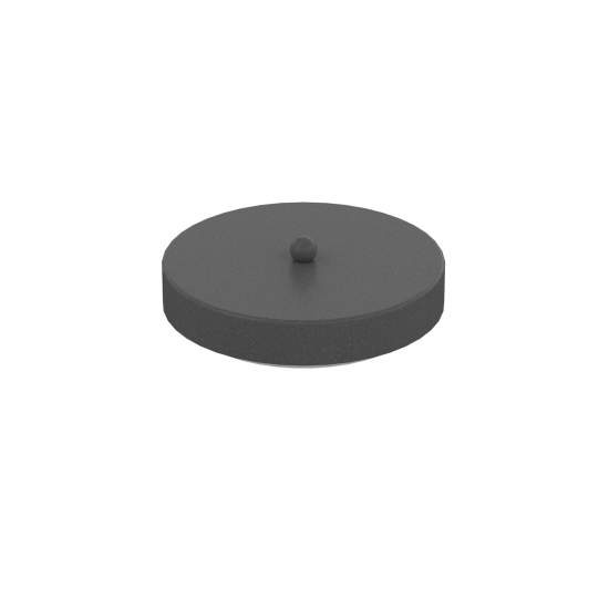 Rosone Tondo Multiforo Metallo Antracite 7 Uscite D10Cm R14MULTI-GA
