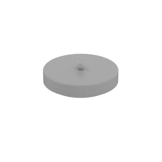 Rosone Tondo Multiforo Metallo Grigio 7 Uscite D10Cm R14MULTI-GR